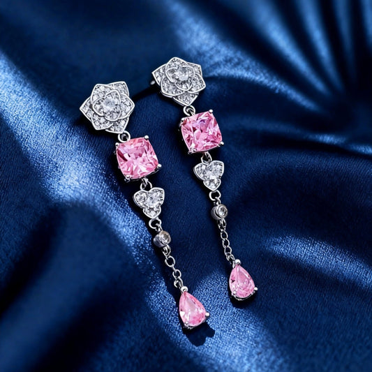 Dazzling Rose Earrings