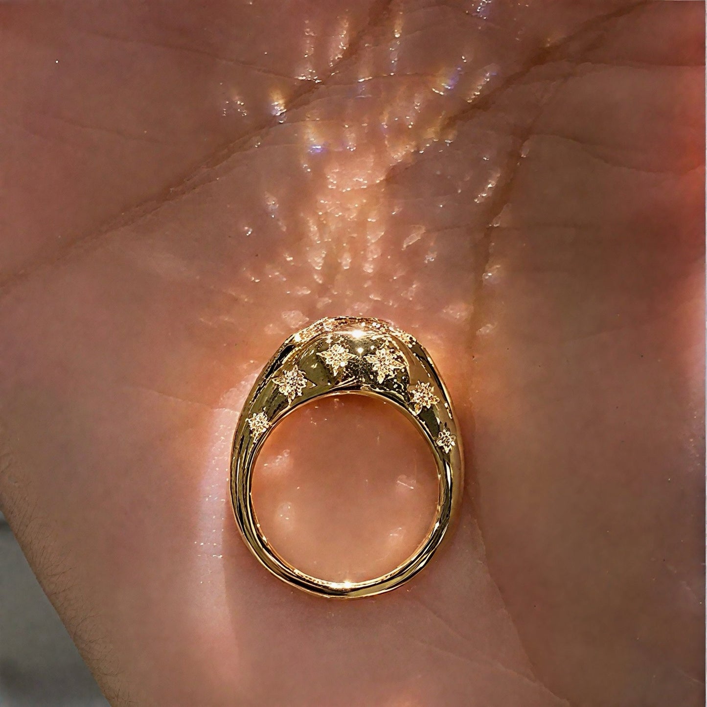 Velora Star Diamond Arc Ring