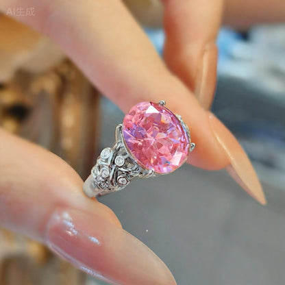 Pink Fantasy Oval Cut Ring