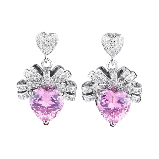 Heart and Bow Earrings