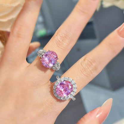 Pink Fantasy Oval Cut Ring