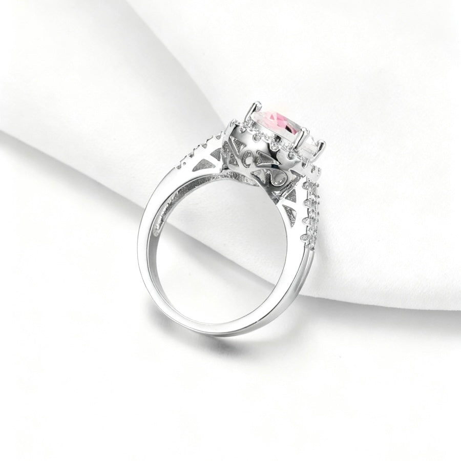 Pink Sapphire Oval Ring