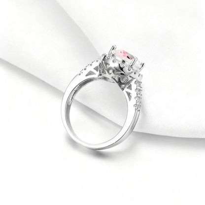 Pink Sapphire Oval Ring