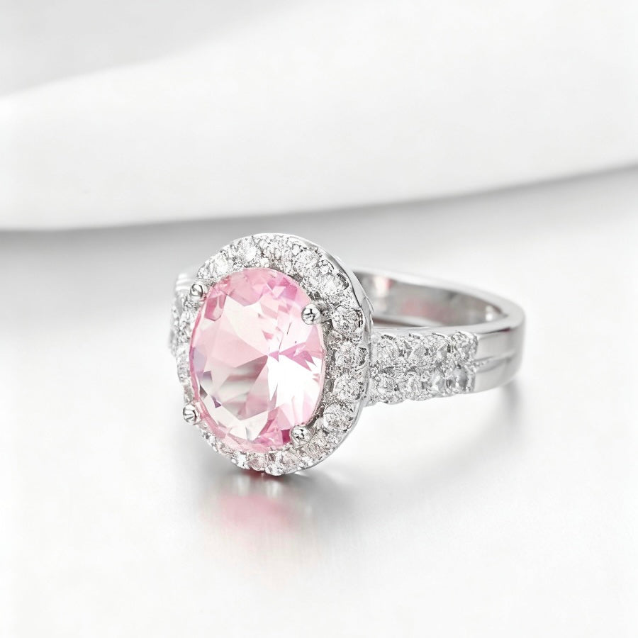 Pink Sapphire Oval Ring