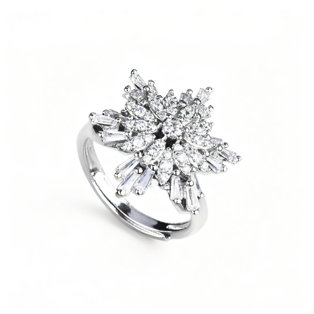 Snowflake Silver-plated Stud Earrings
