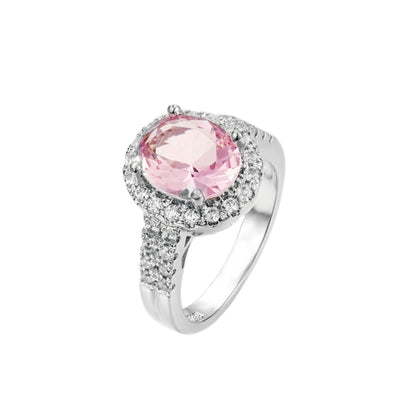 Pink Sapphire Oval Ring