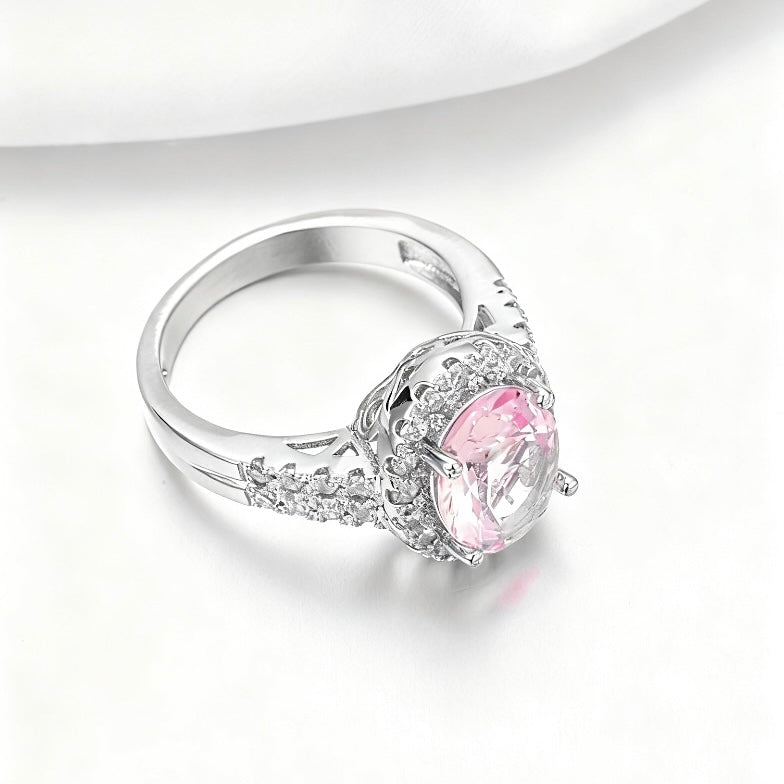 Pink Sapphire Oval Ring