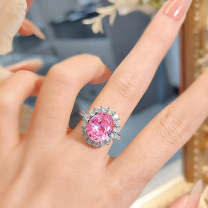 Pink Fantasy Oval Cut Ring