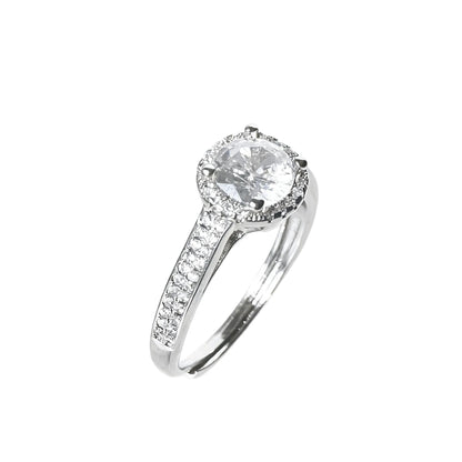 Brilliant Halo Pavé Ring