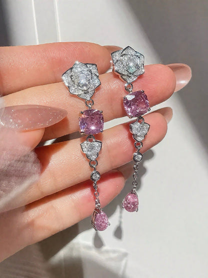 Dazzling Rose Earrings