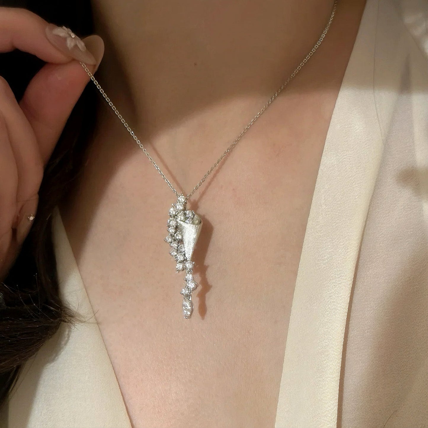 Celestia Hourglass Pendant Necklace