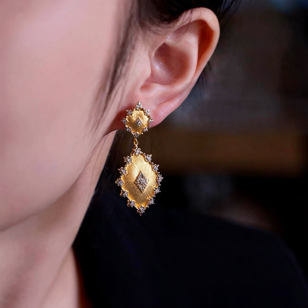 Elysian Brushed Gold Earrings