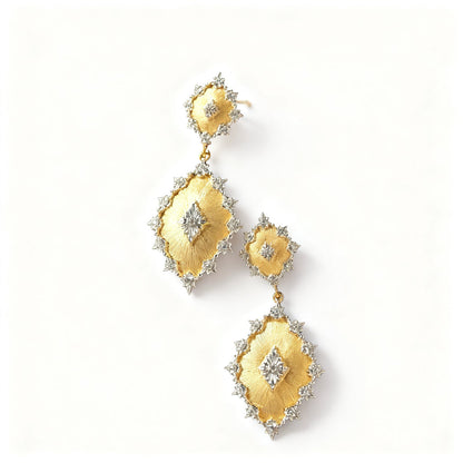 Elysian Brushed Gold Pendent Necklace