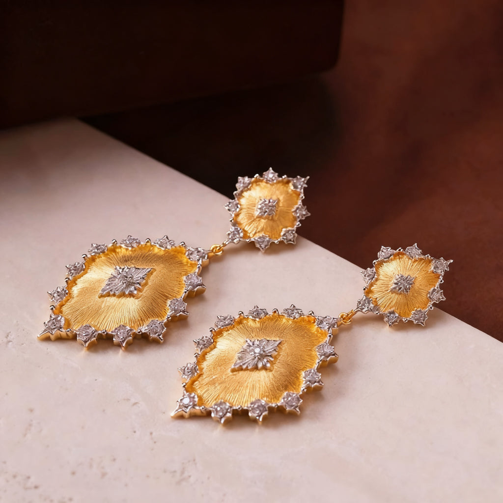 Elysian Brushed Gold Earrings