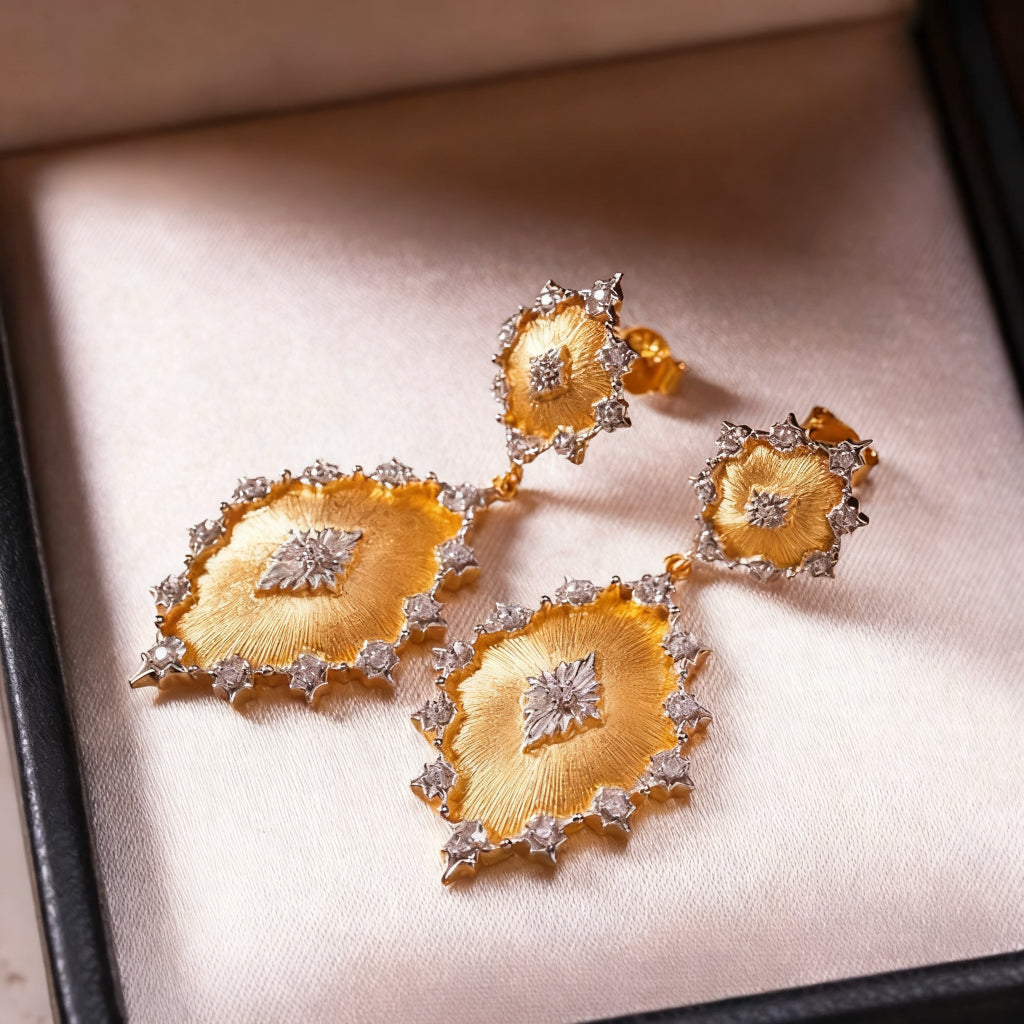 Elysian Brushed Gold Earrings
