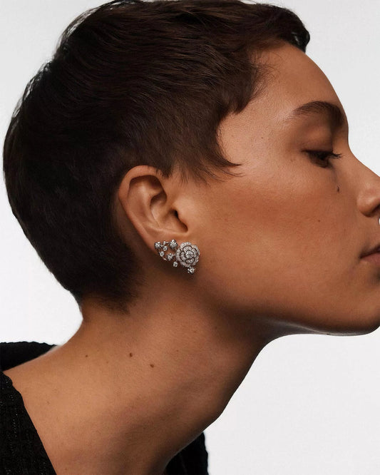 Bouton de Camélia Earrings