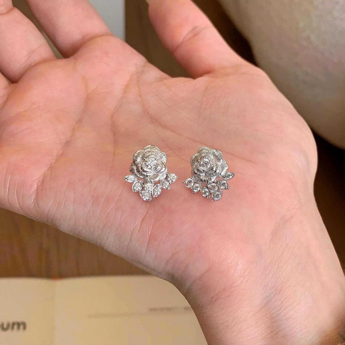 Vintage Camellia Earrings