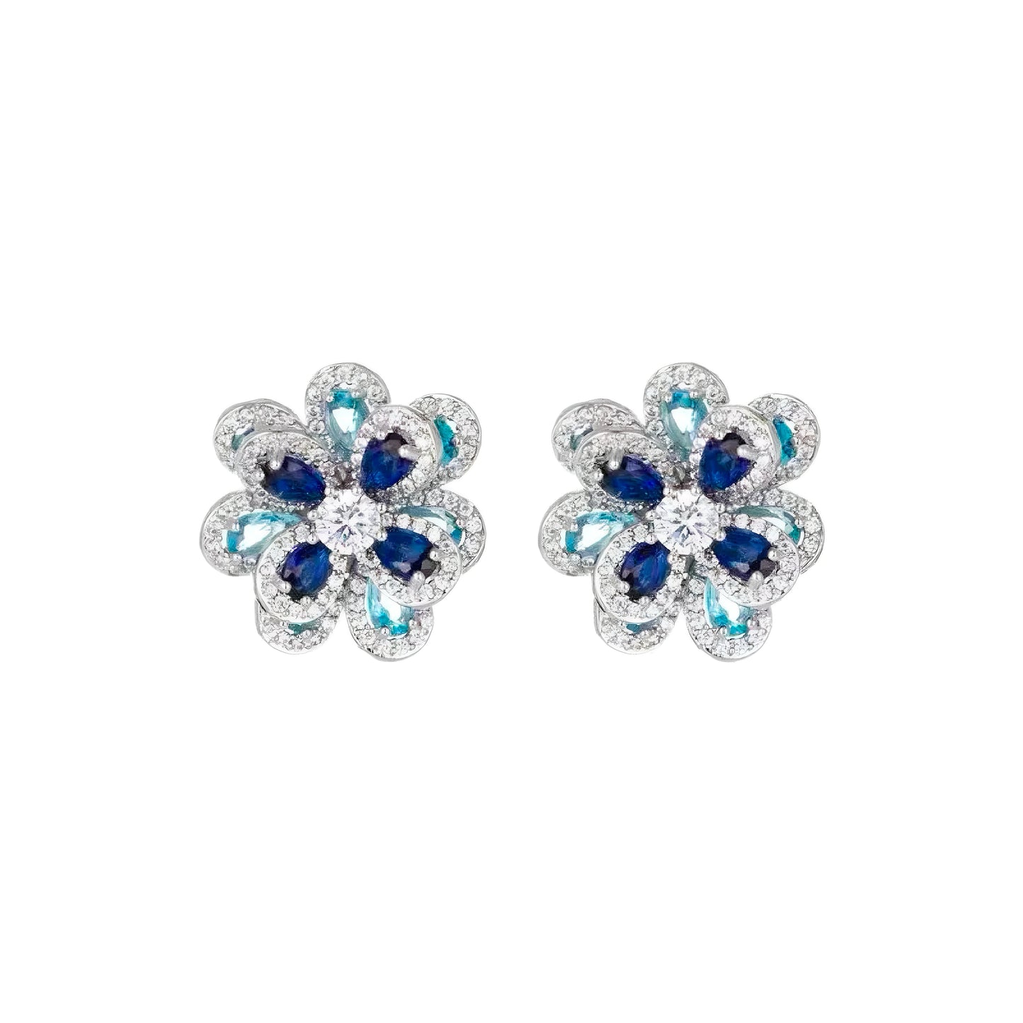 Blue Blossom Sapphire Floral Ring