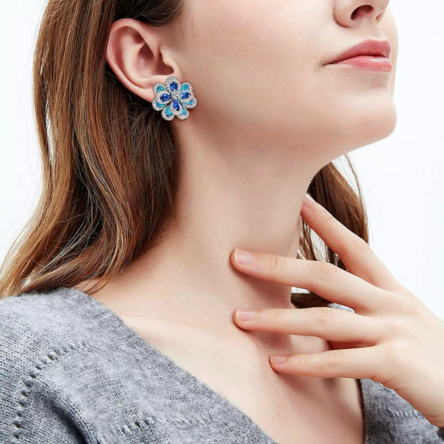 Blue Blossom Sapphire Floral Ring