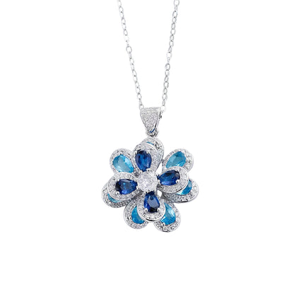 Blue Blossom Sapphire Floral Ring
