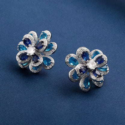 Blue Blossom Sapphire Floral Ring