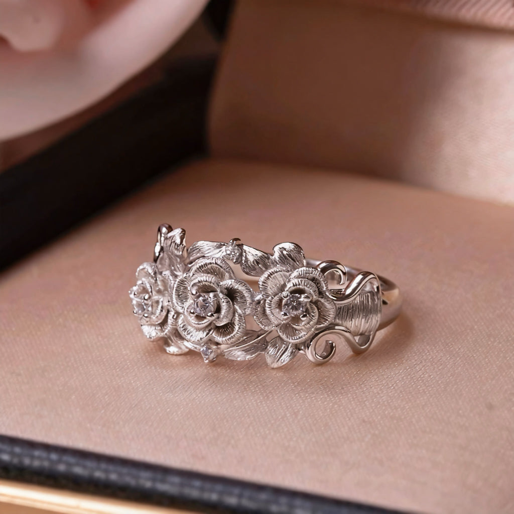 Vintage Camellia Ring