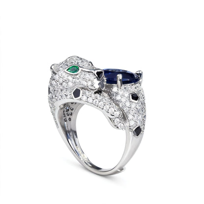 Pavé Panther Sapphire Set