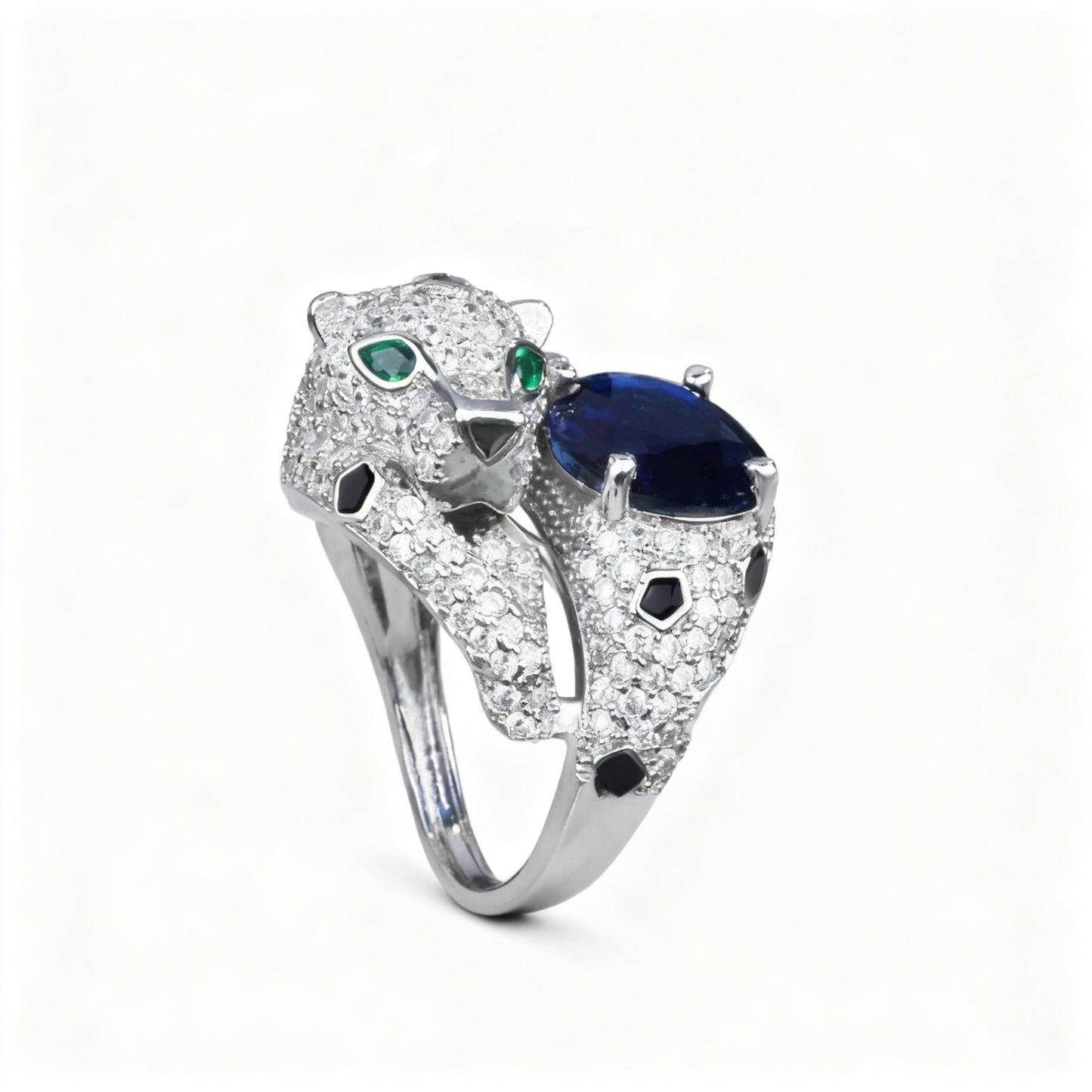 Pavé Panther Sapphire Set
