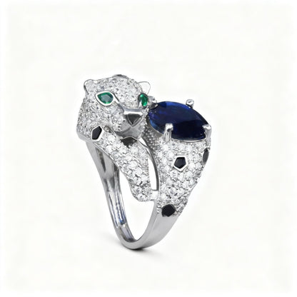 Pavé Panther Sapphire Set
