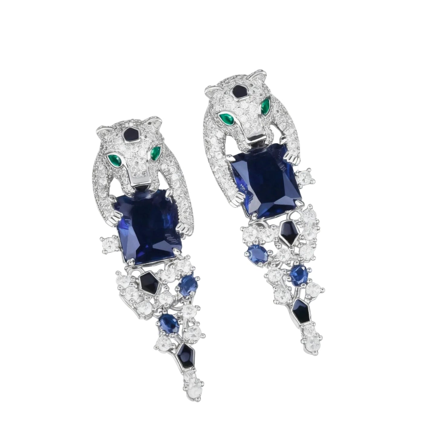 Pavé Panther Sapphire Set