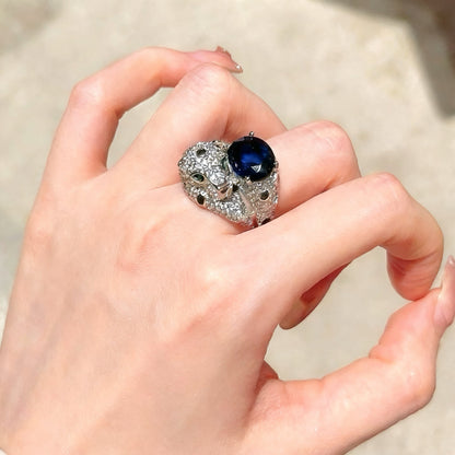Pavé Panther Sapphire Set