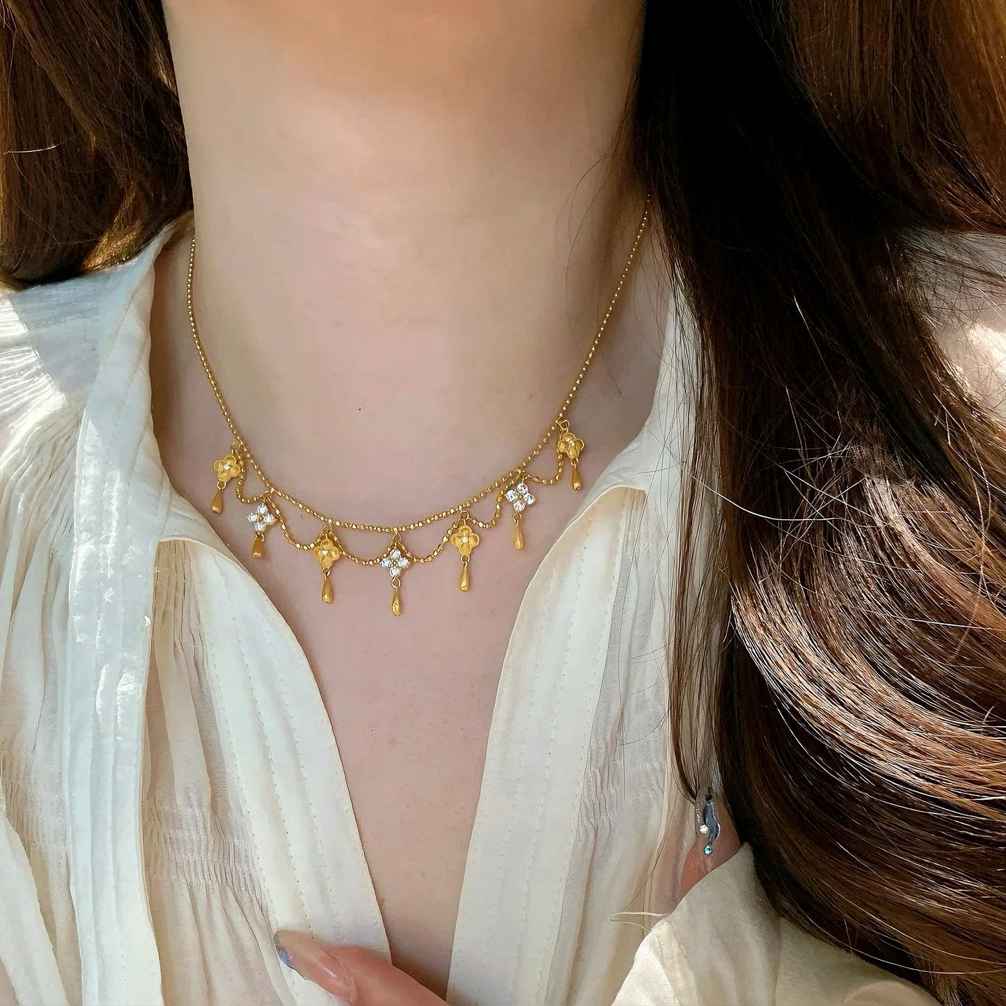 Clover Blooming Supple Necklace