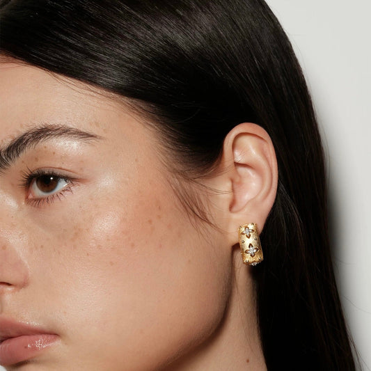 Aurel Cut Out Hoop Earrings