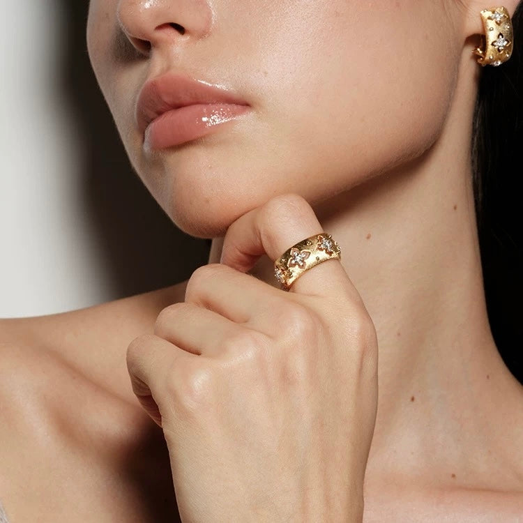 Aurel Cut Out Hoop Earrings