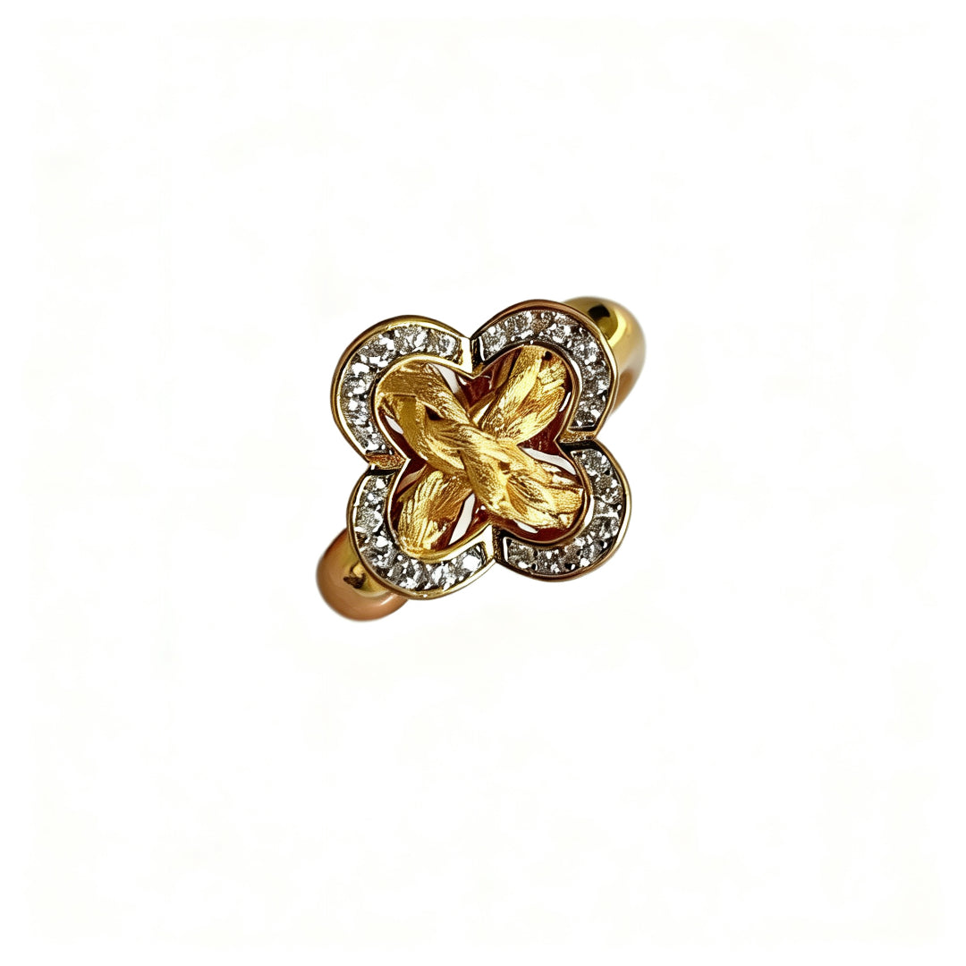 Lucky Clover Braided Stud Earrings
