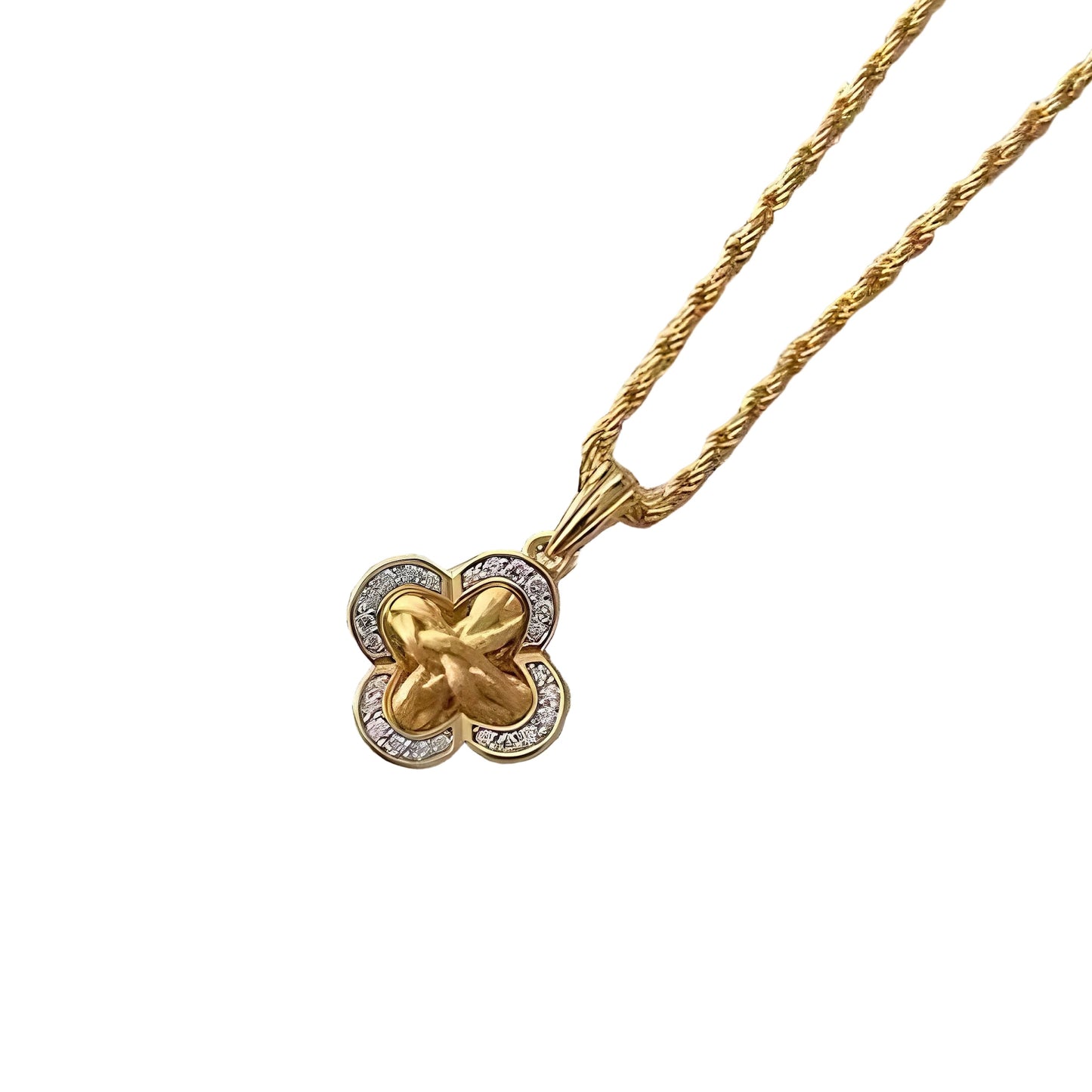 Lucky Clover Braided Pendent Necklace